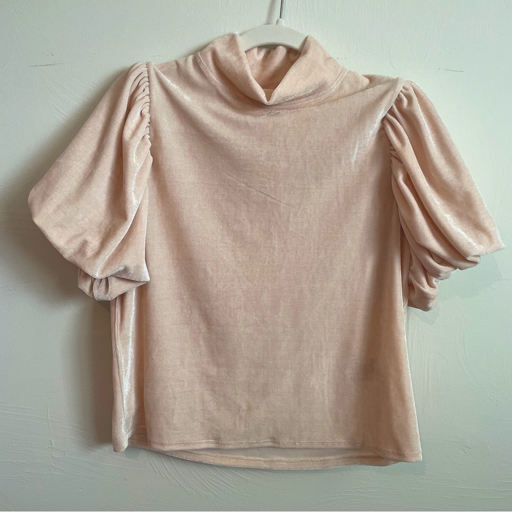 *NWT* Free People balloon sleeve velvet top